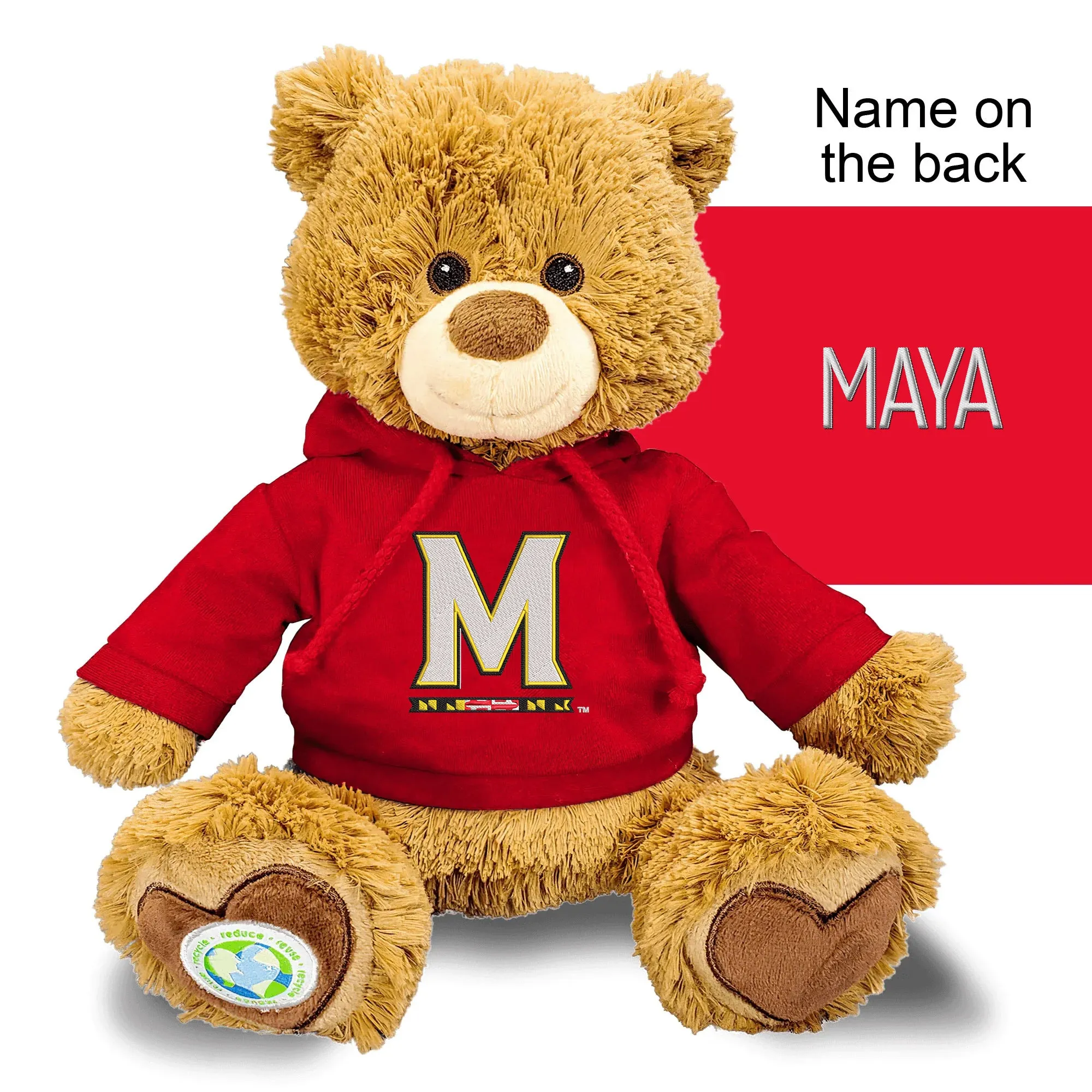 Personalized Maryland Terrapins M 10" Plush Bear 2