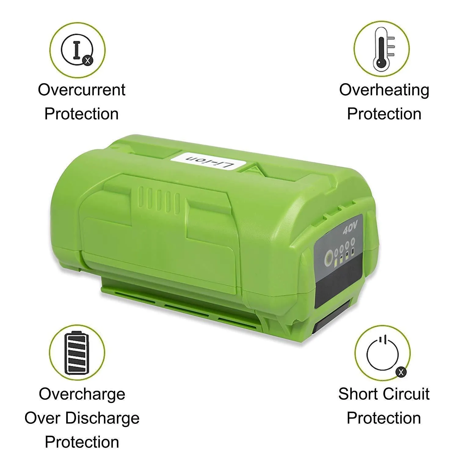 Powerful 40V Battery 4Ah 160Wh Compatible with Ryobi 40V Tools