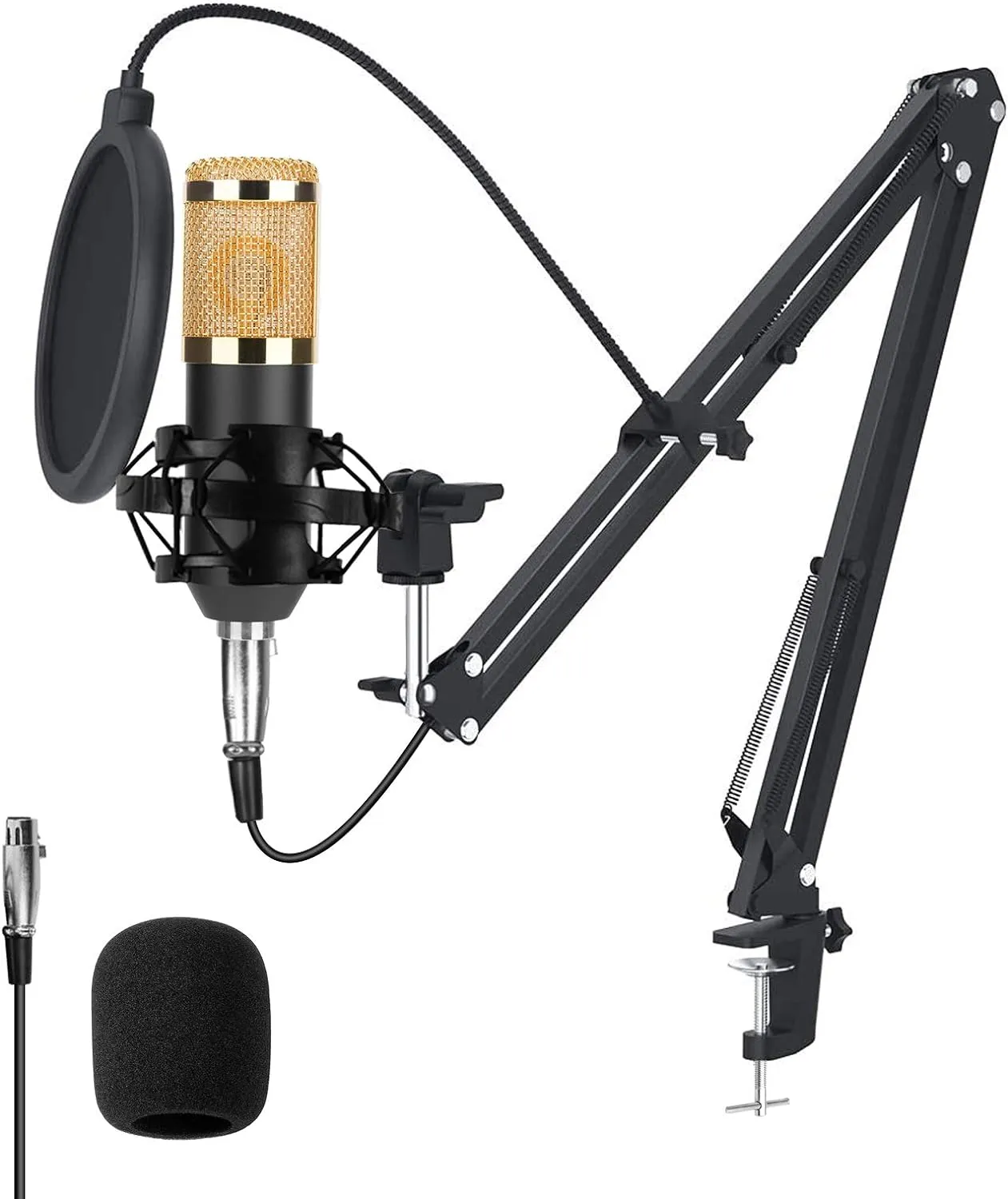 Professional Cardioid Condenser Microphone For Podcast M-800 Gold