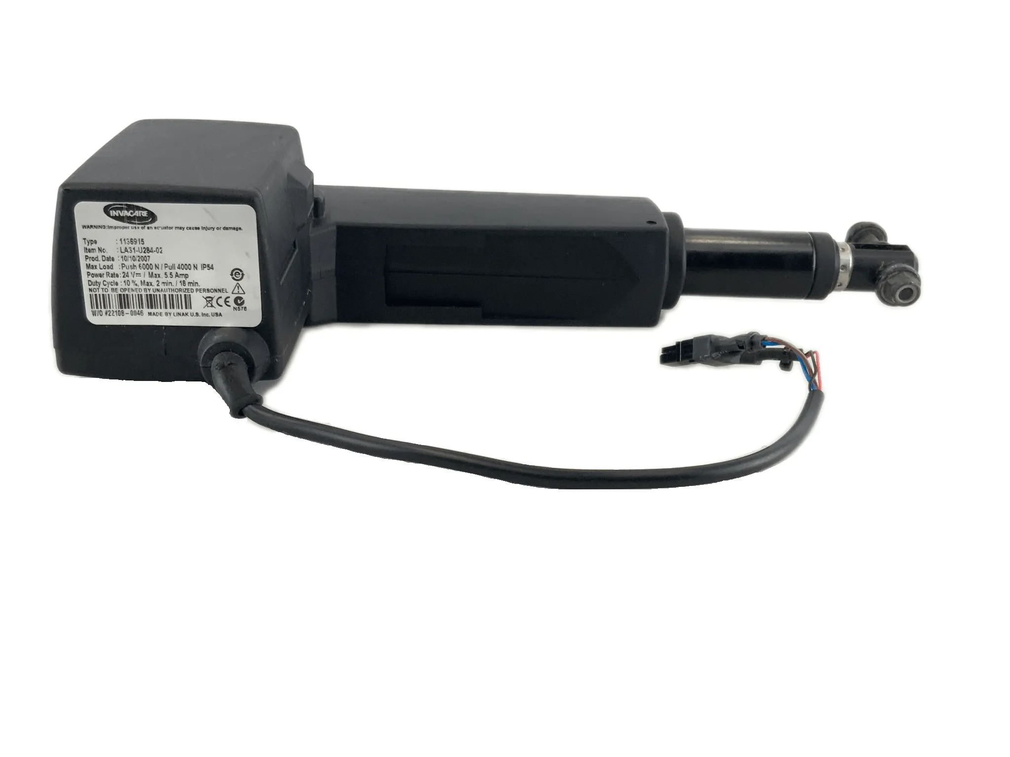 Recline Actuator for Invacare Pronto M71, M91, TDX & Storm Series Power Chairs | 1136915 | Linak