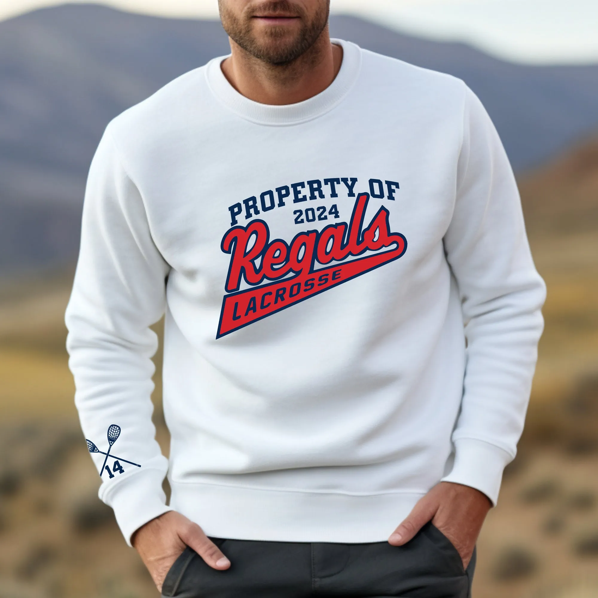 Regals Lacrosse Property of Apparel - Personalized LNSW-204 HOODIE/CREWNECK - Youth and Adult