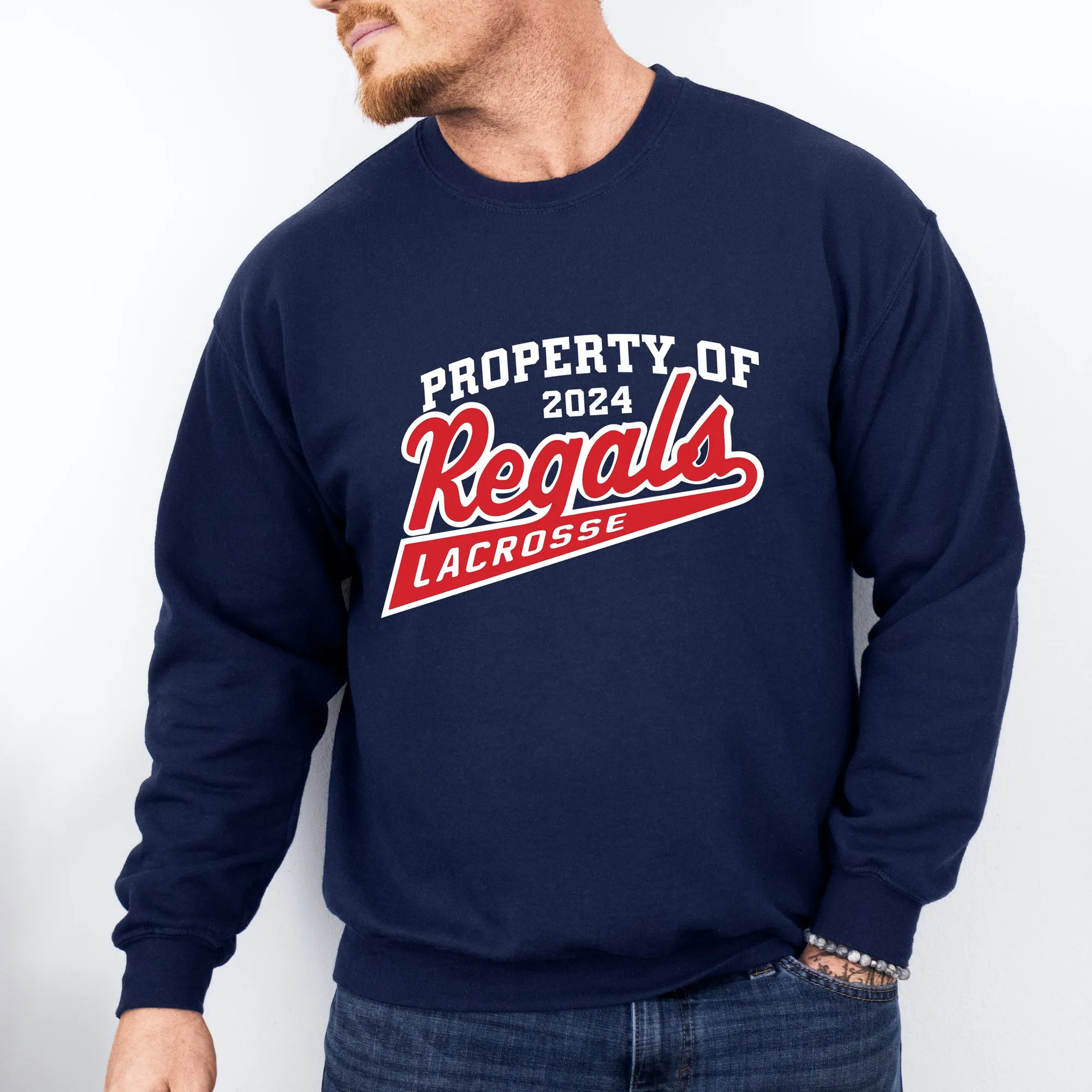 Regals Lacrosse Property of Apparel - Personalized LNSW-204 HOODIE/CREWNECK - Youth and Adult