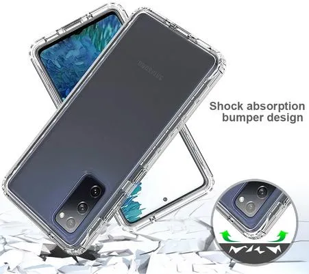 Samsung Galaxy A32 5G Dual Layer Hybrid Shockproof Case - Transparent Clear