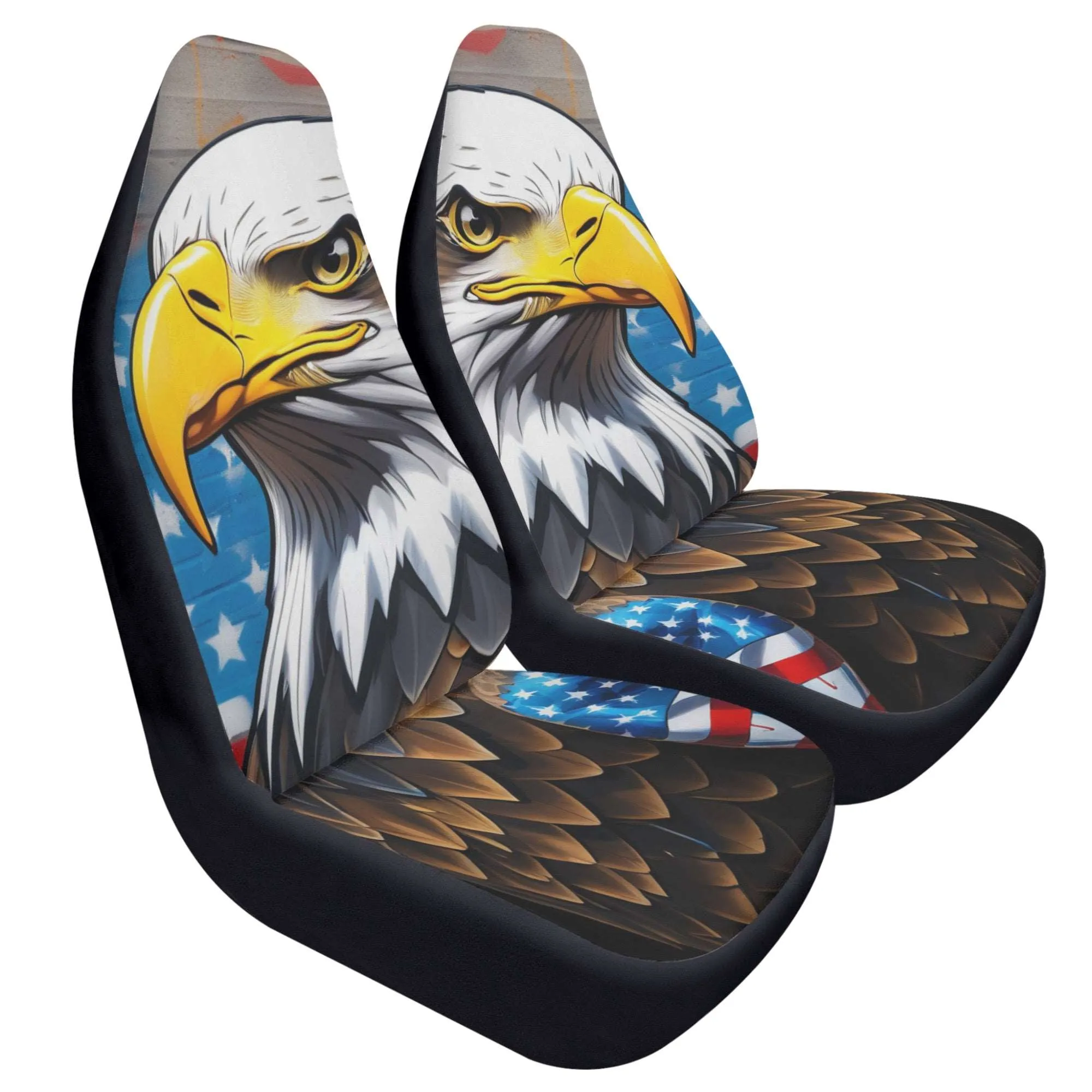 ShitHot Personalized Front Car Seat Covers - American Eagle