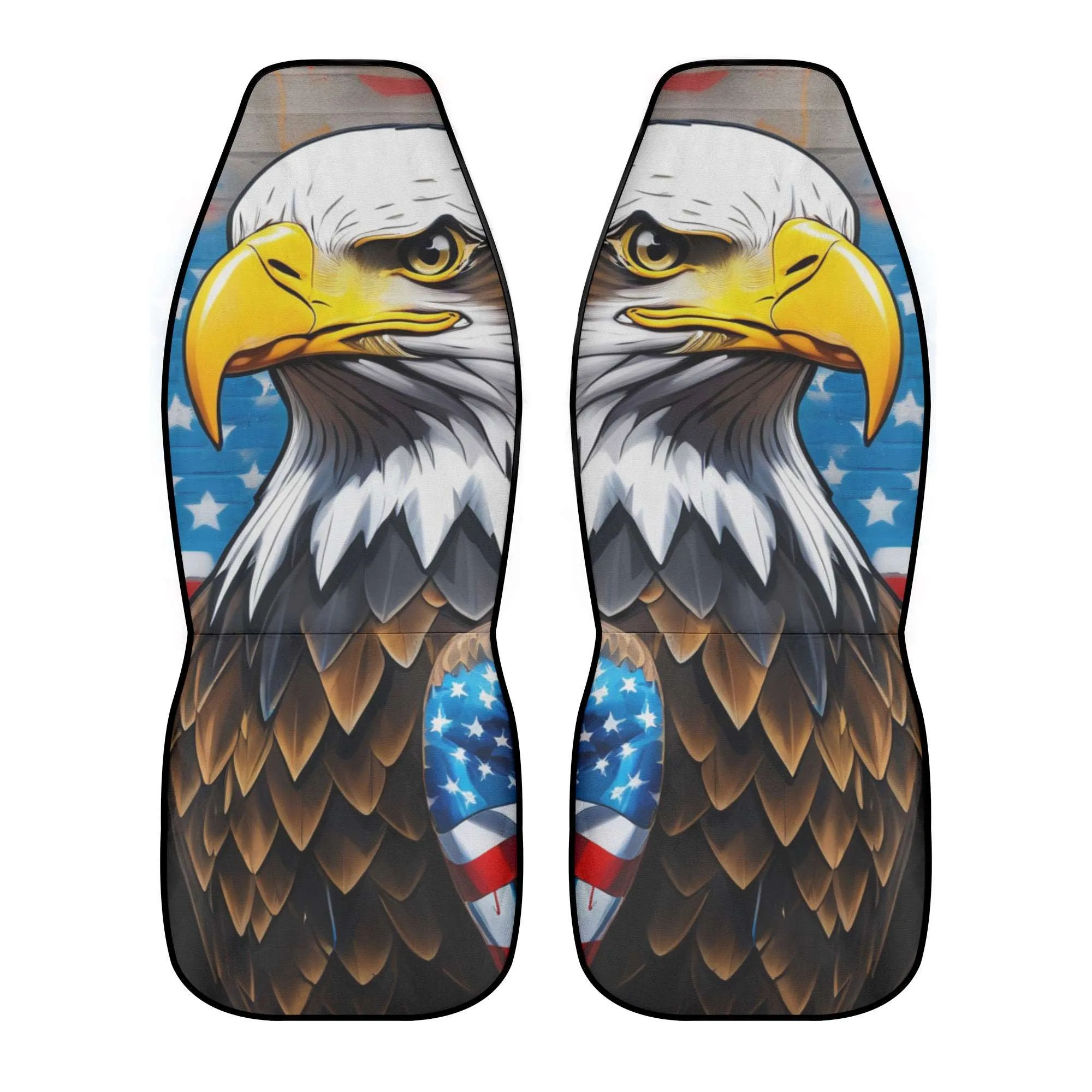 ShitHot Personalized Front Car Seat Covers - American Eagle