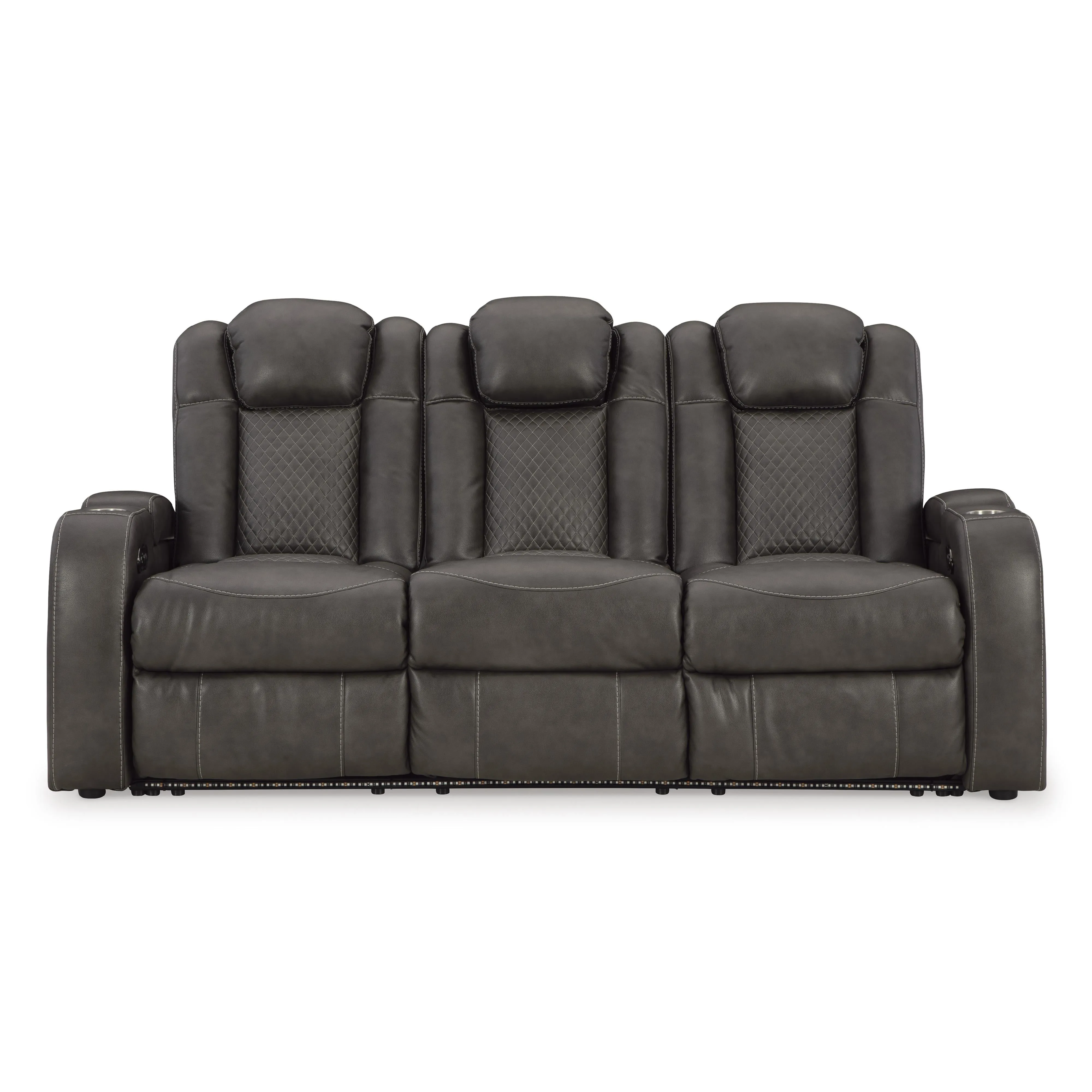 Signature Design by Ashley Fyne-Dyme Power Reclining Leather Look Sofa 3660215