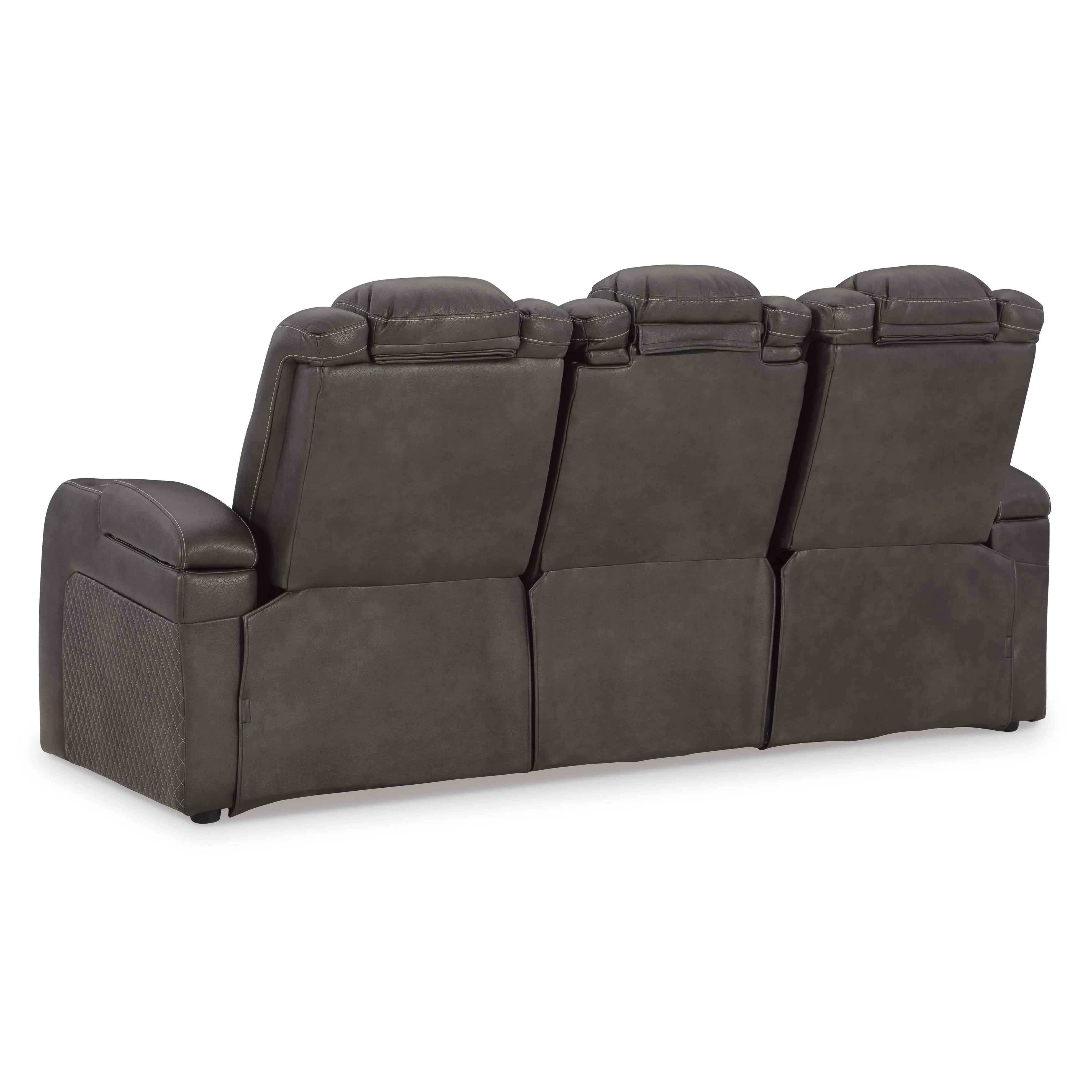 Signature Design by Ashley Fyne-Dyme Power Reclining Leather Look Sofa 3660215