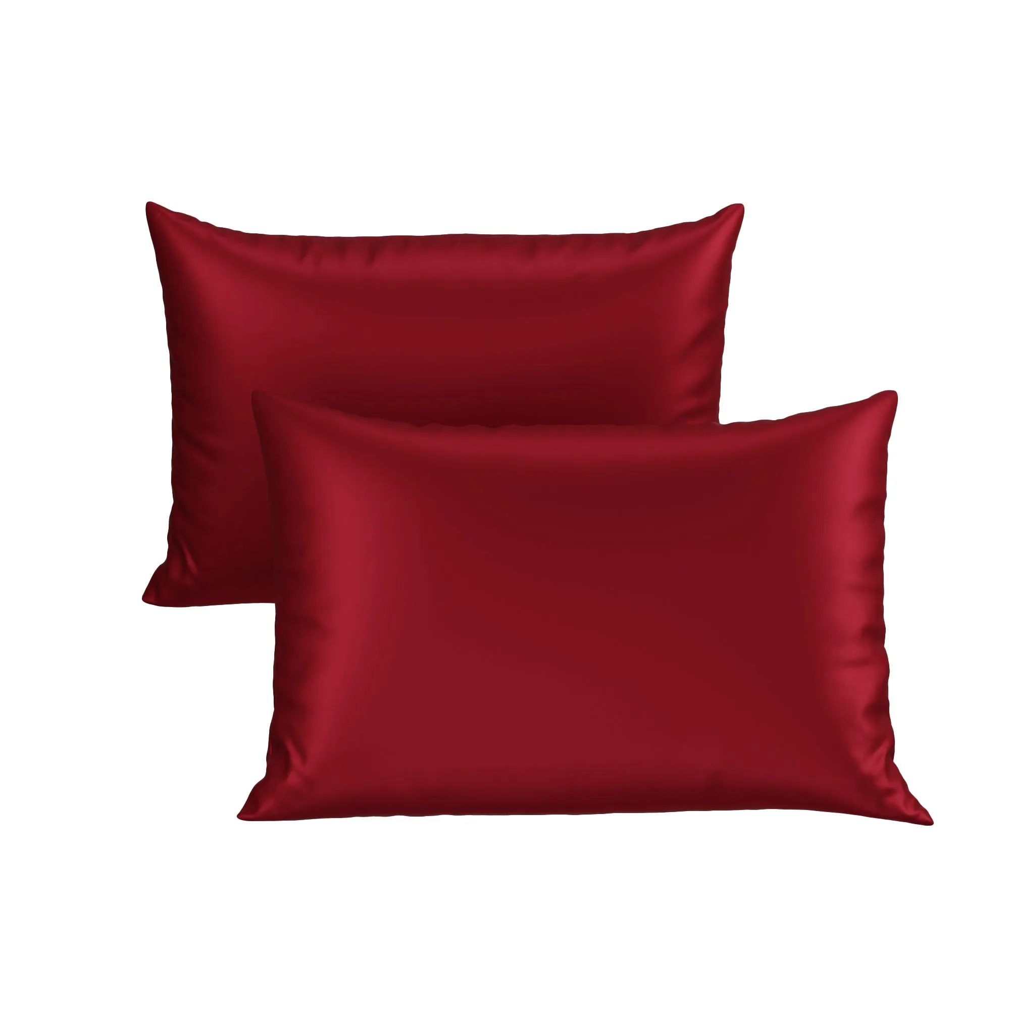 Silk-Like Flirty Red Pillow Covers - Set of 2