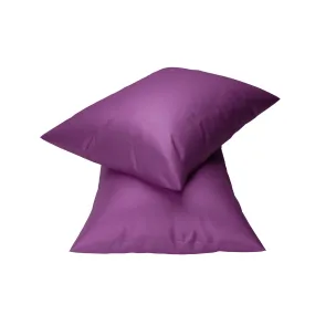 Silk-Like Plum Pillow Covers - Set of 2