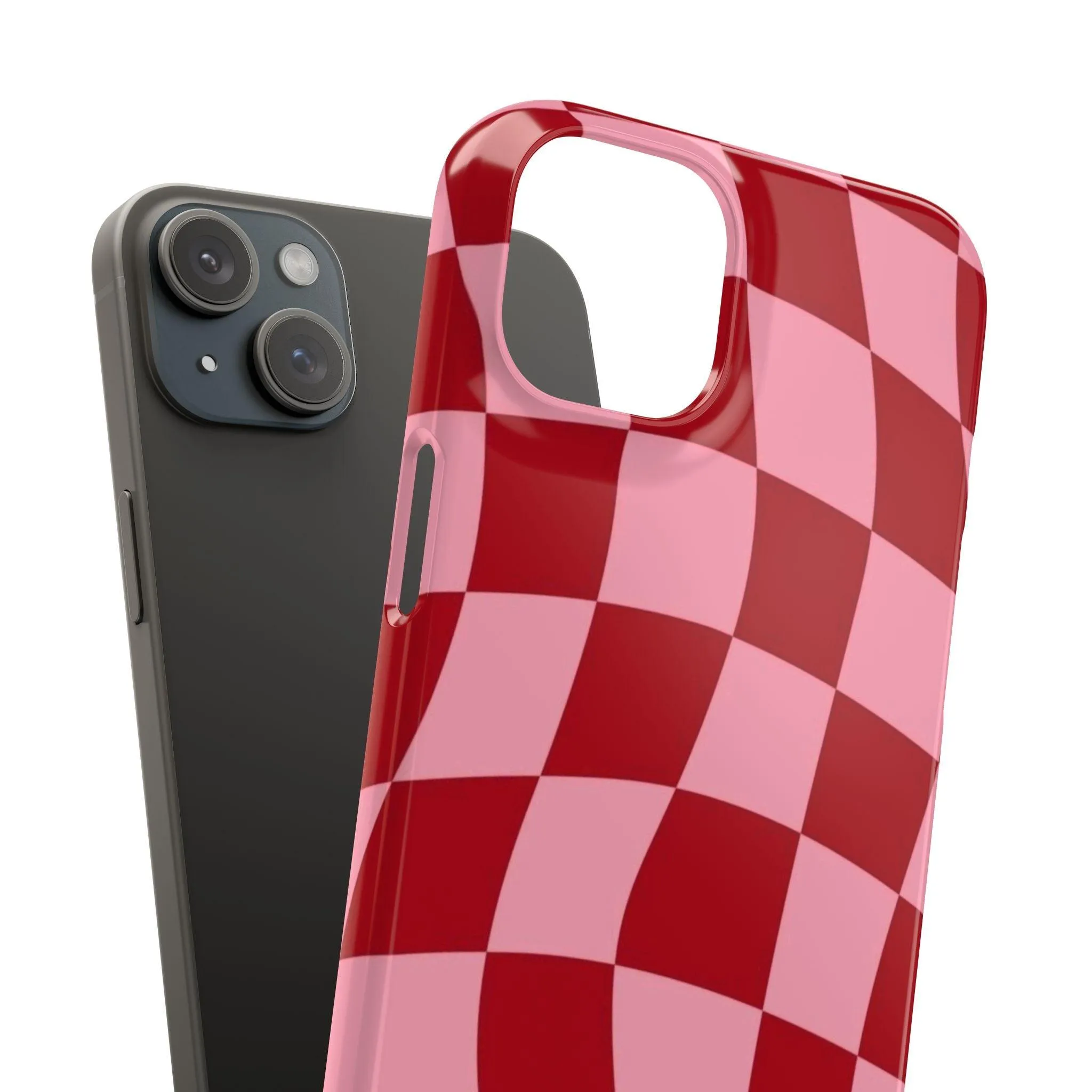 Twist & Check Red Snap iPhone Cases