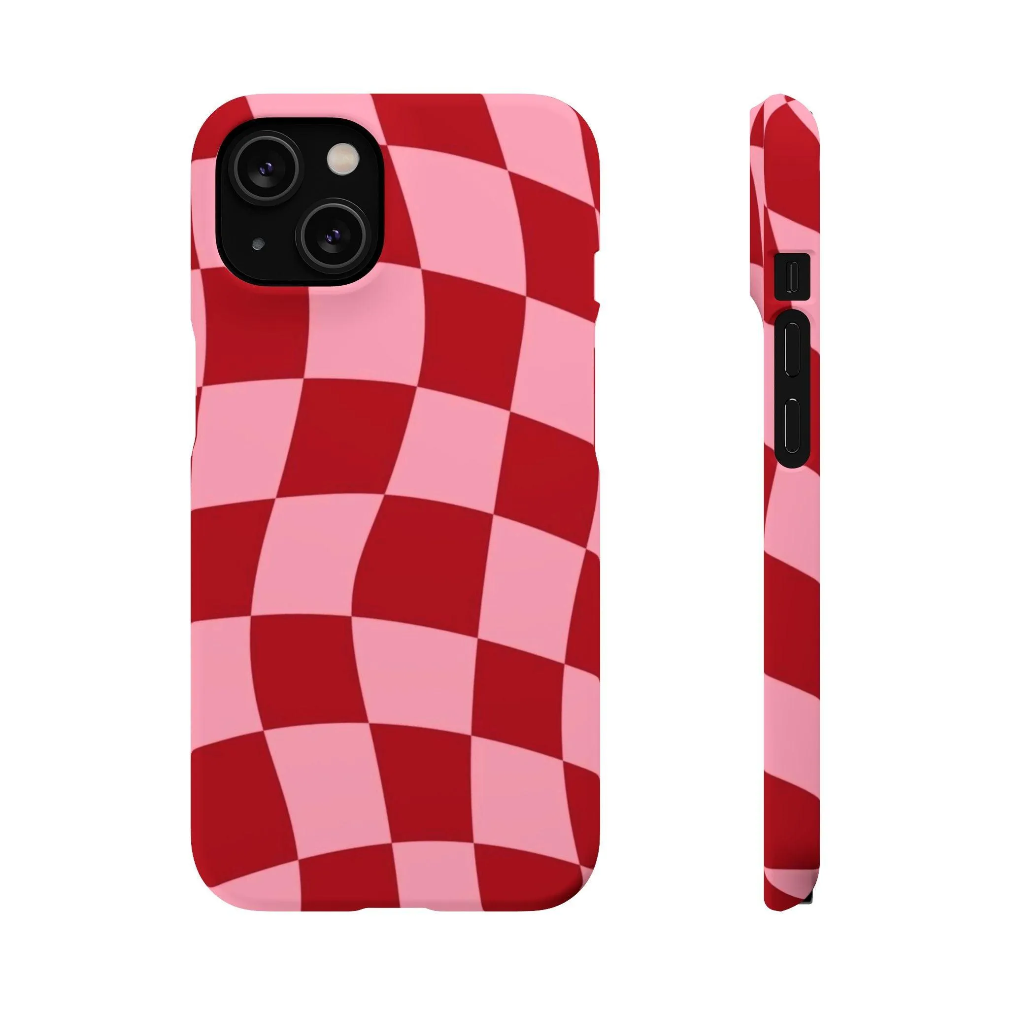 Twist & Check Red Snap iPhone Cases