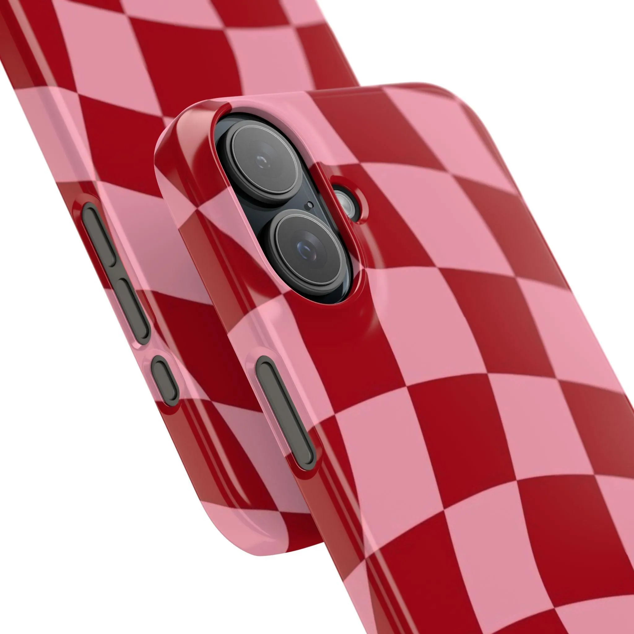 Twist & Check Red Snap iPhone Cases