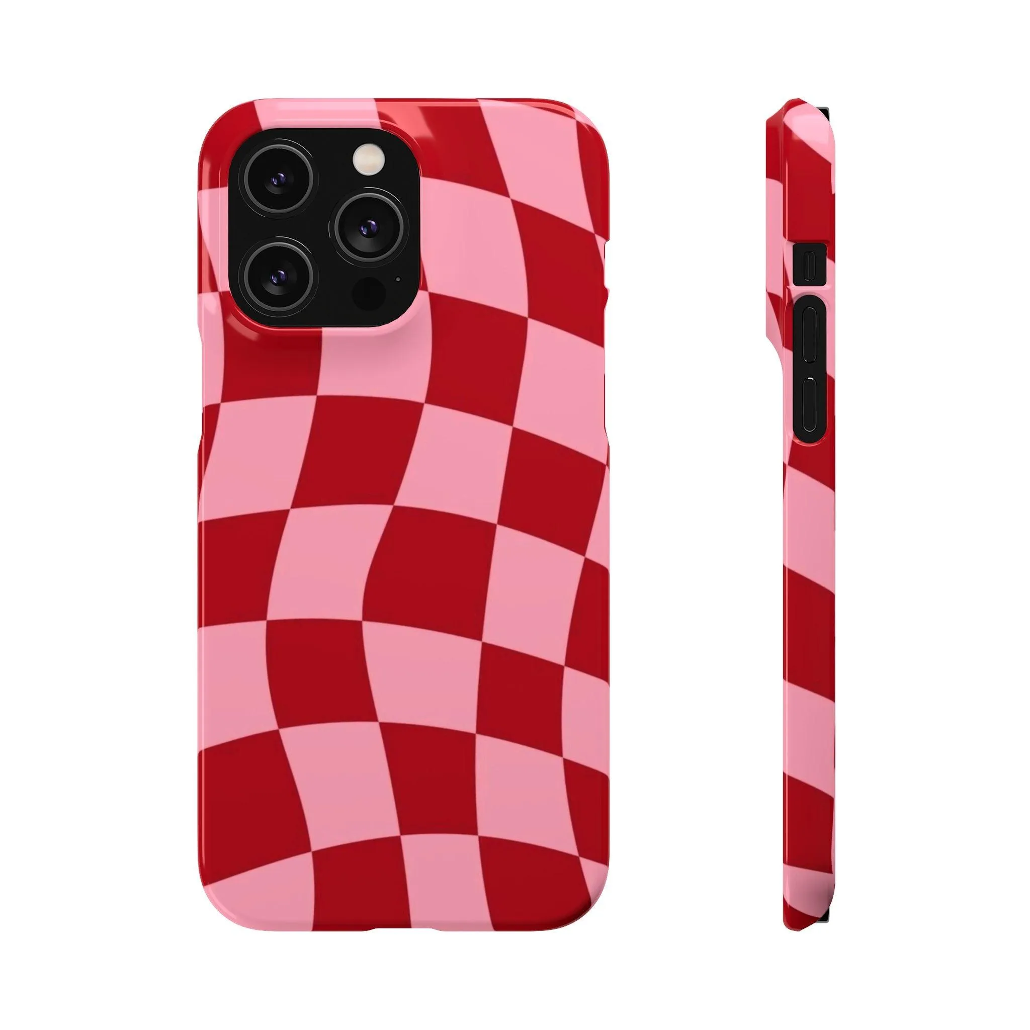 Twist & Check Red Snap iPhone Cases