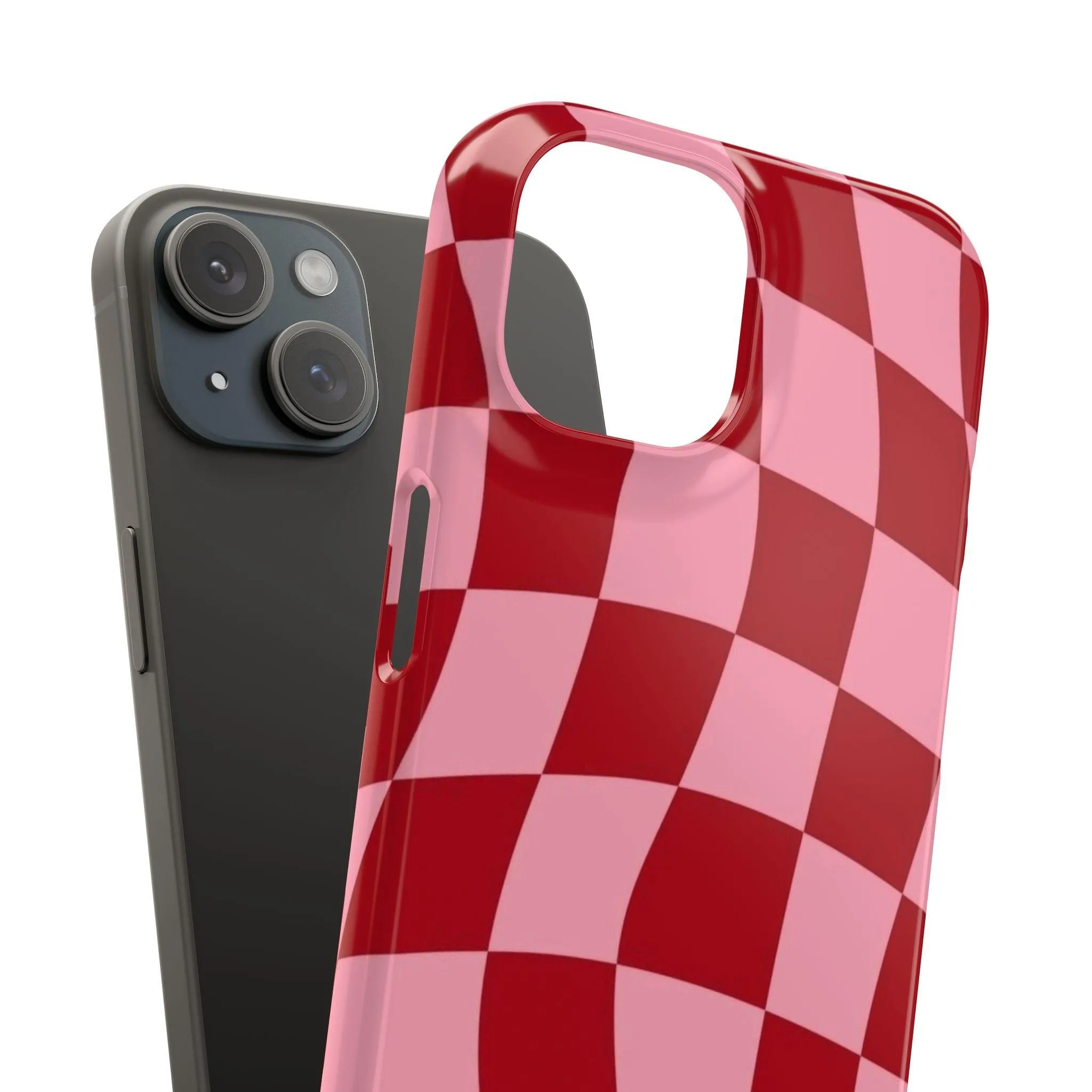 Twist & Check Red Snap iPhone Cases