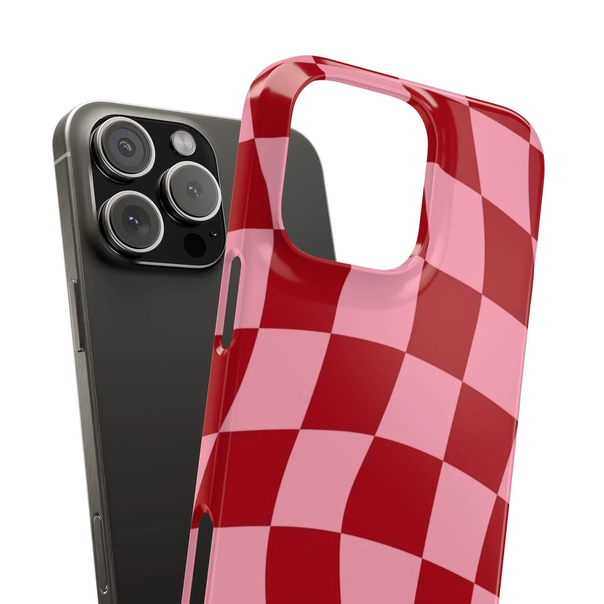 Twist & Check Red Snap iPhone Cases