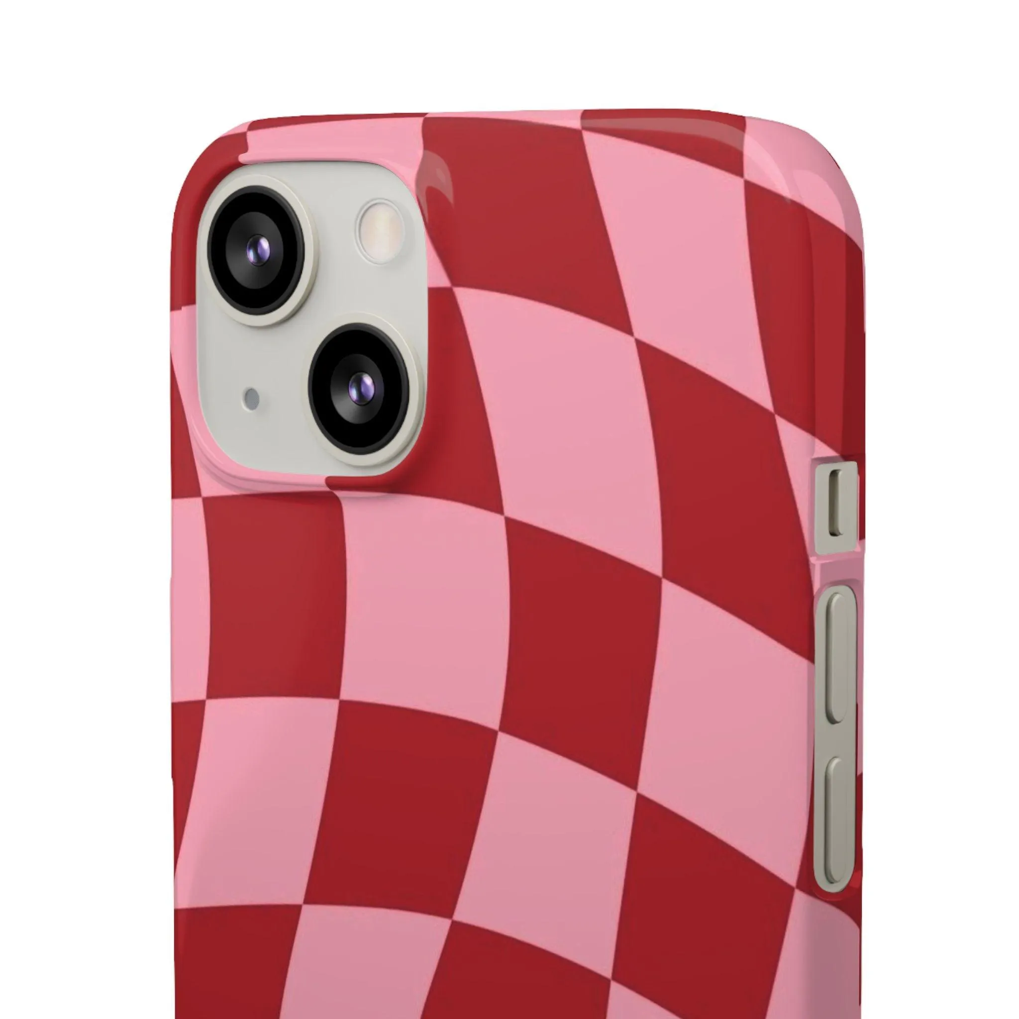 Twist & Check Red Snap iPhone Cases