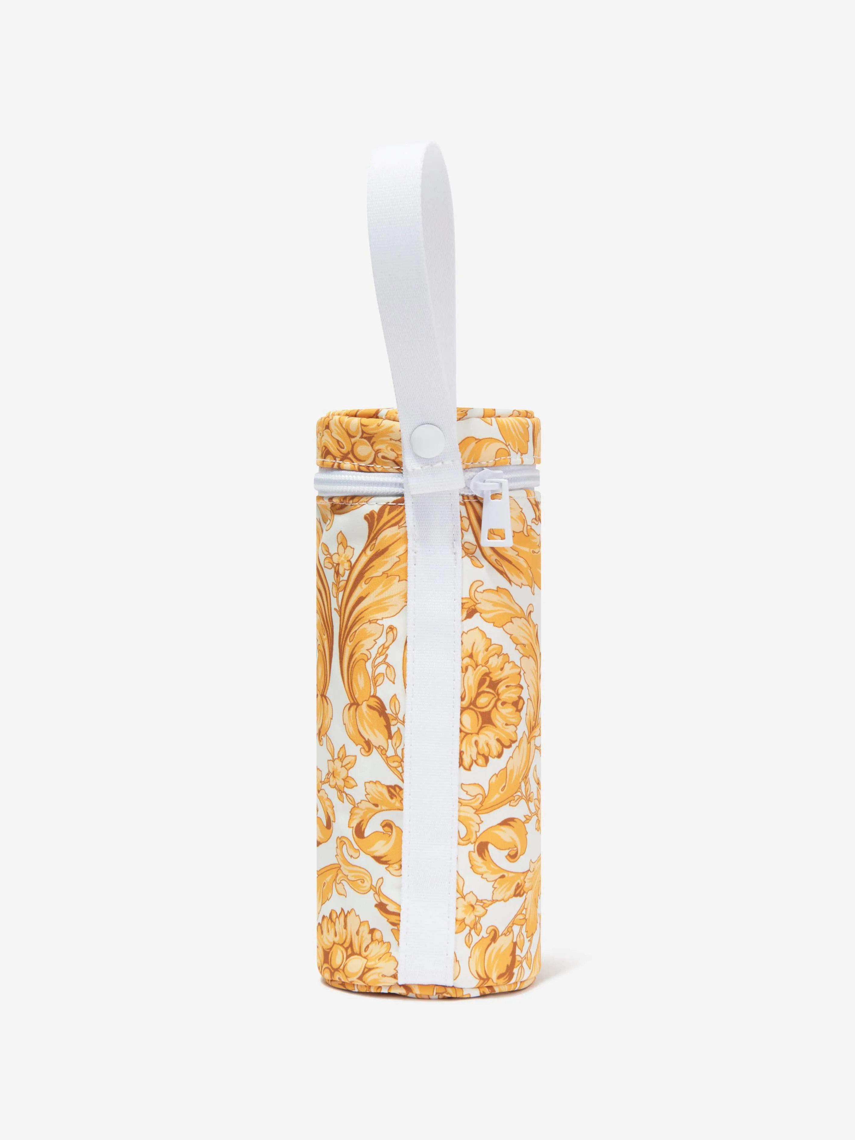 Versace Baby Barocco Print Bottle Holder in Gold