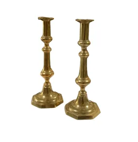 Vintage Brass Candlesticks - Pair