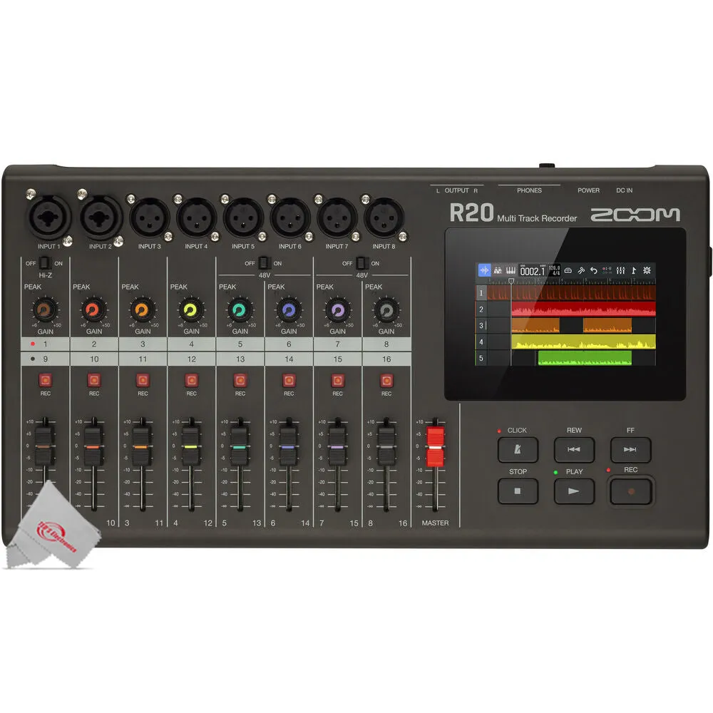 Zoom R20 Portable Multitrack Recorder   Behringer XM8500 Vocal Microphone Accessory Kit