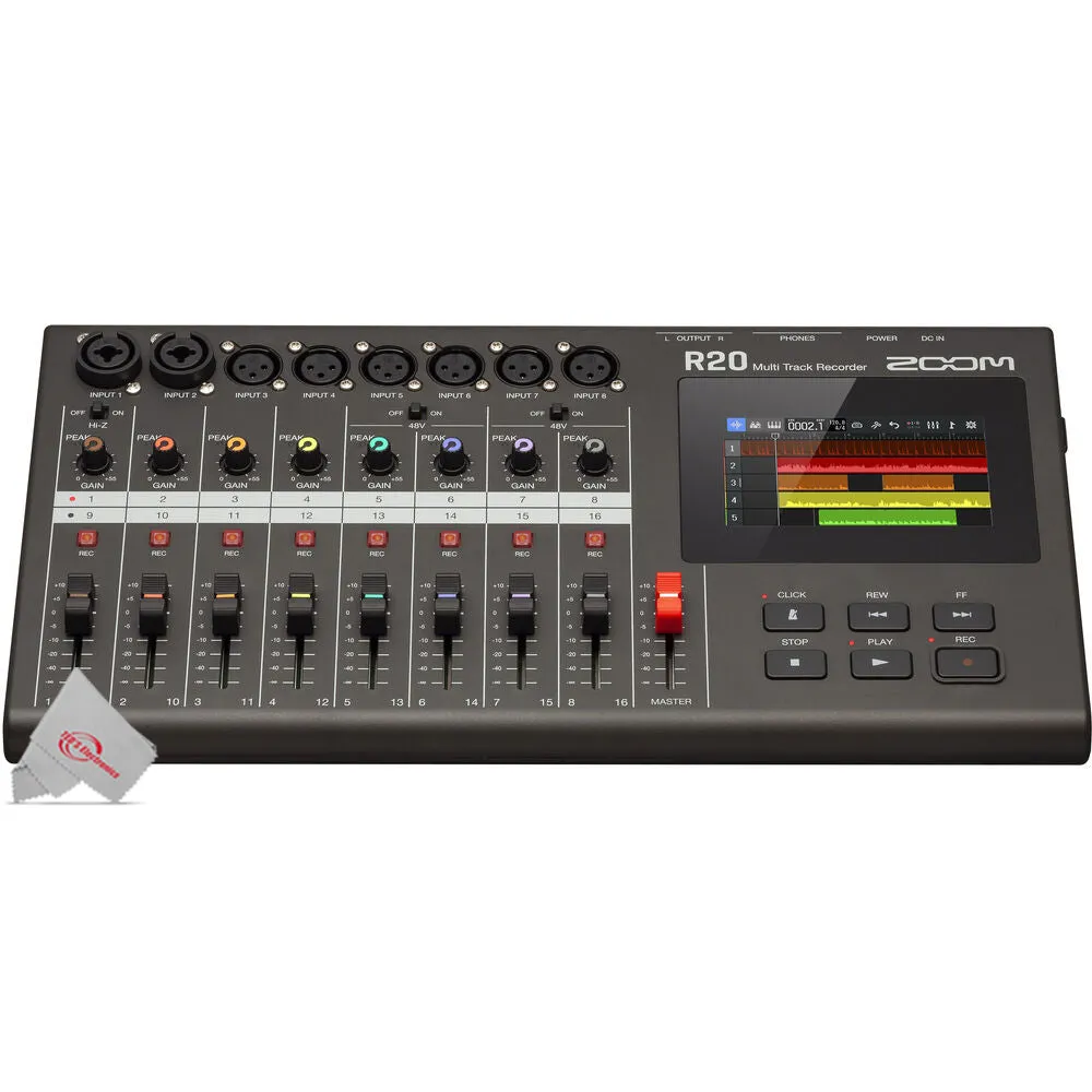 Zoom R20 Portable Multitrack Recorder   Behringer XM8500 Vocal Microphone Accessory Kit