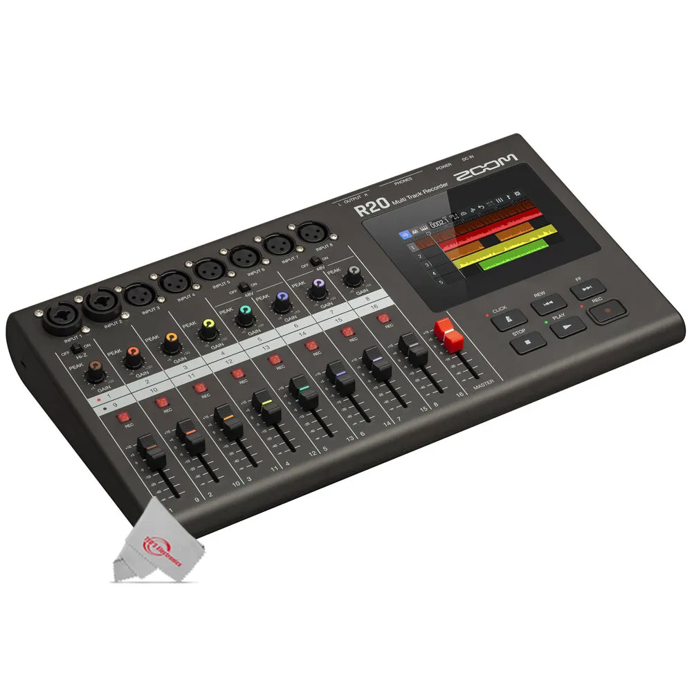 Zoom R20 Portable Multitrack Recorder   Behringer XM8500 Vocal Microphone Accessory Kit