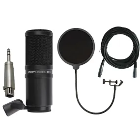 Zoom ZDM-1 Dynamic Microphone for Podcasting & Vocals   Microphone Pop Filter   Adapter & Cable